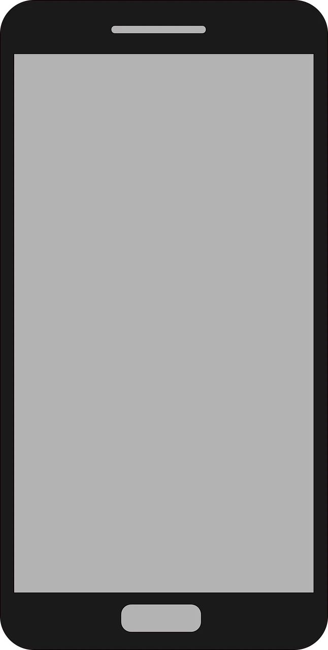 Die Silhouette eines Smartphones auf dem ein Fläschchen mit Nahrungsergänzungsmitteln auf blauem Hintergrund zu sehen ist.